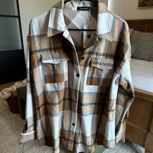 NWT Oversized Flannel Button Up